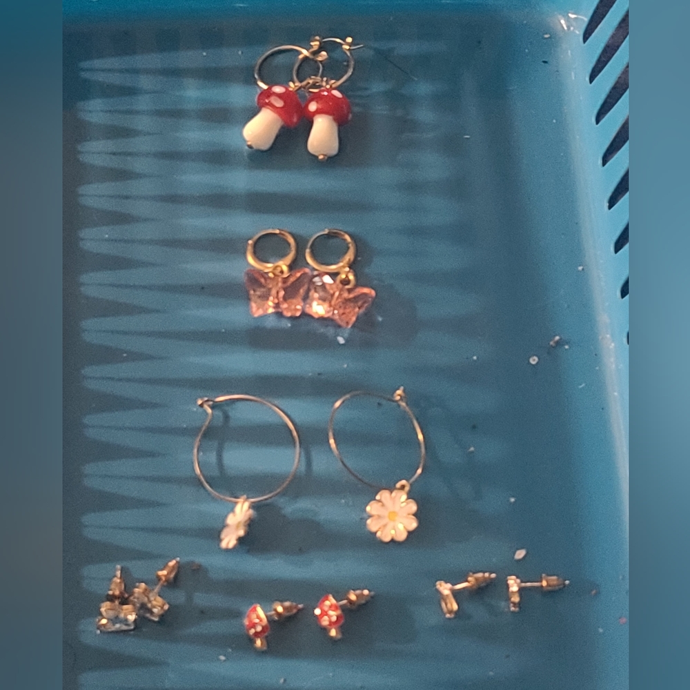 Mushroom earring set
